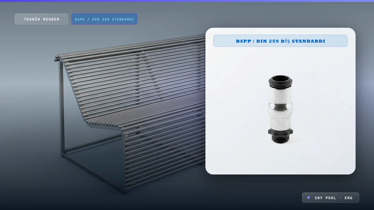 BSPP DIN 259 parallel thread standard for pool plumbing fittings