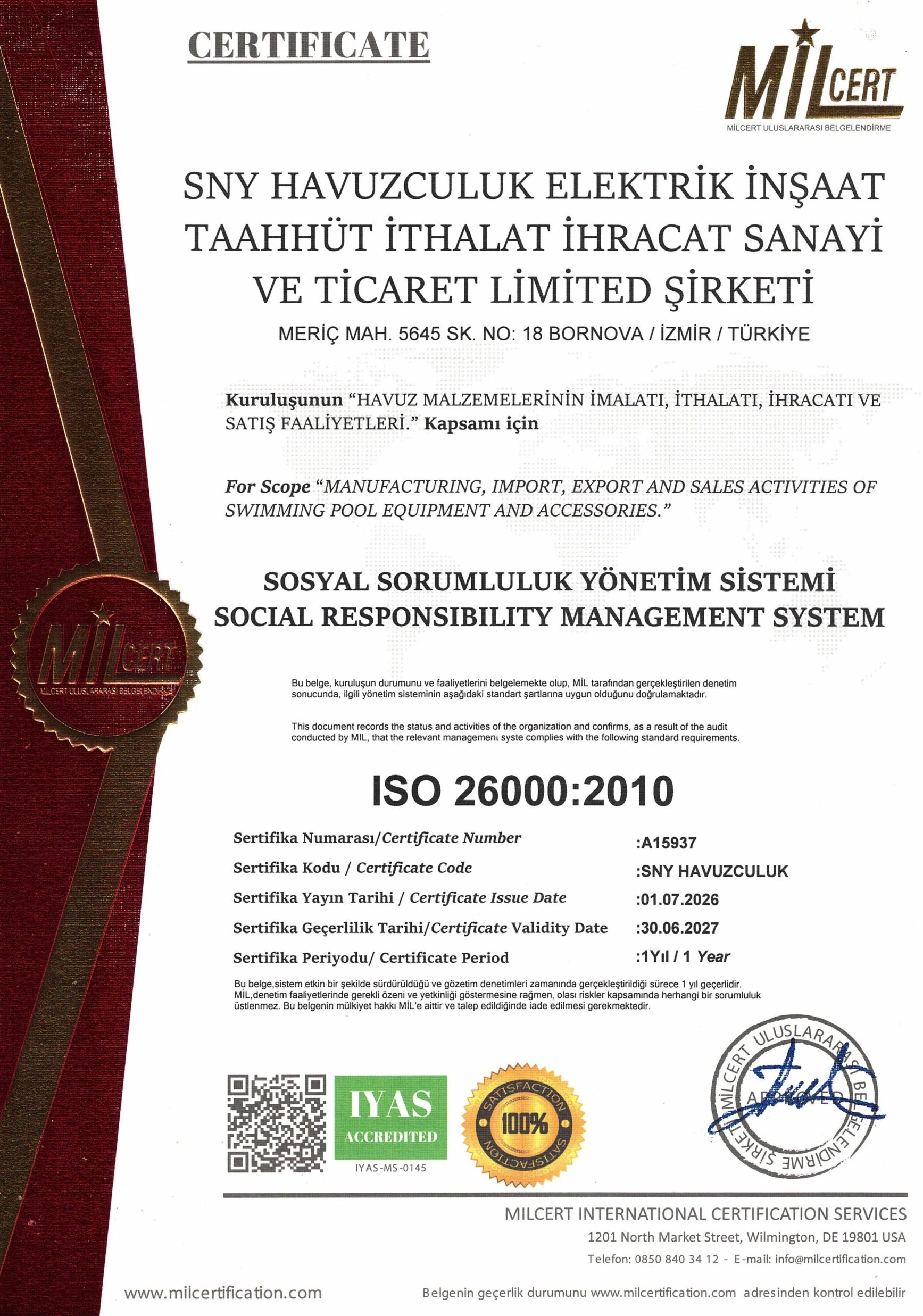 ISO 26000:2010 Corporate Social Responsibility