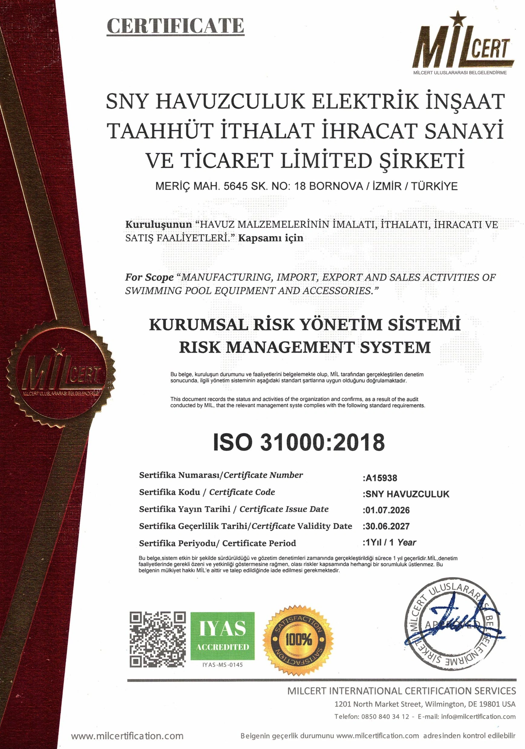 ISO 31000 Risk Management