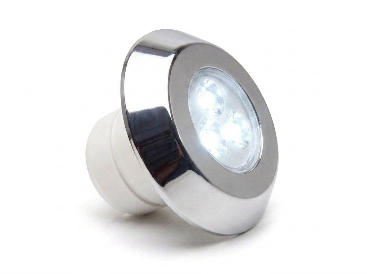 3 Power Ledli Aydınlatma Armatürü — ABS Gövde, Krom Ön Yüz — Beyaz (CW) — Fotoğraf 1