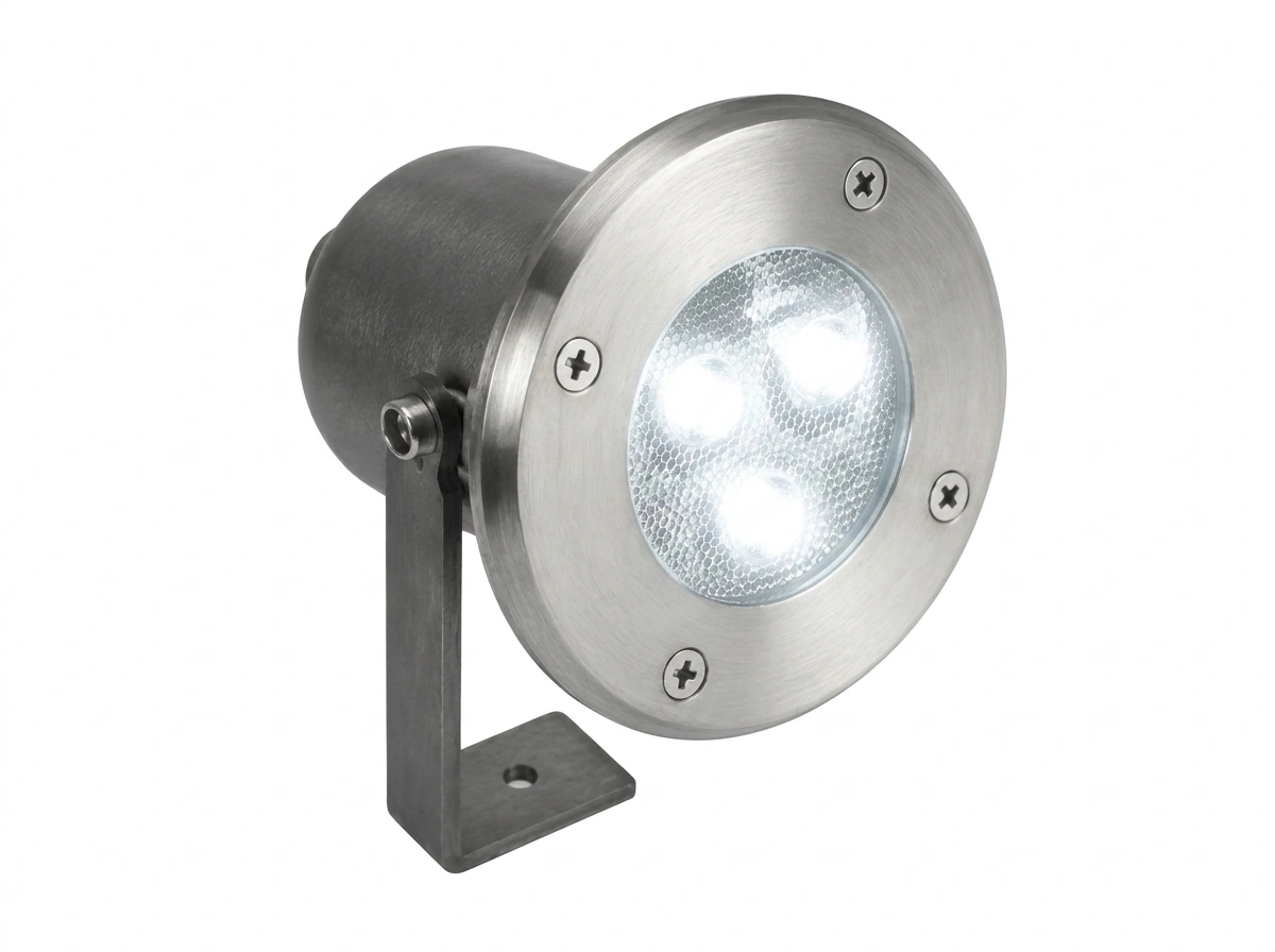 3 POWER LED FIXTURE — FOOTED FULL STAINLESS STEEL — Beyaz (CW) — Photo 1