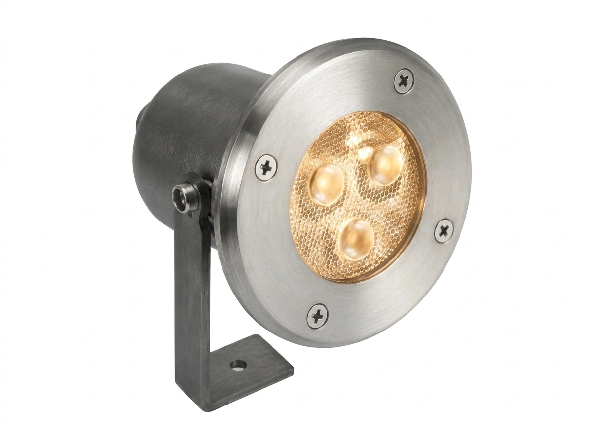 3 POWER LED FIXTURE — FOOTED FULL STAINLESS STEEL — Günışığı (WW) — Photo 1
