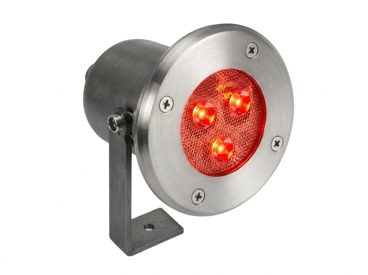 3 POWER LED FIXTURE — FOOTED FULL STAINLESS STEEL — Kırmızı — Photo 1