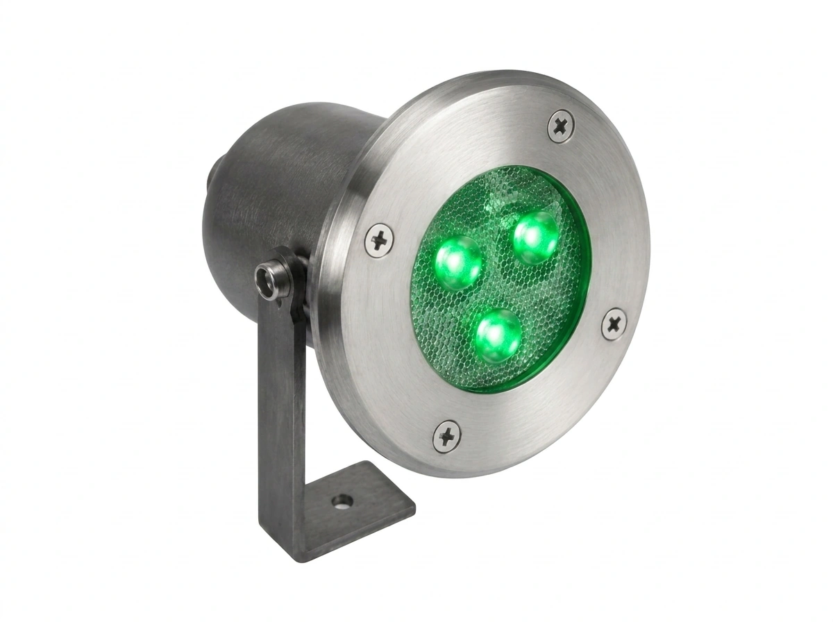 3 POWER LED FIXTURE — FOOTED FULL STAINLESS STEEL — Yeşil — Photo 1