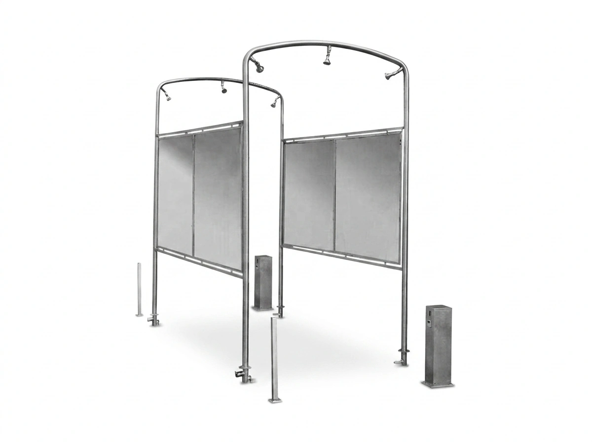 TWO-ARCH SHOWER TUNNEL — 7 HEADS (1200mm)